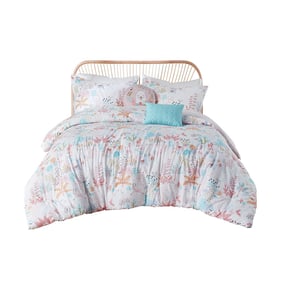 Olliix Urban Habitat Kids Iris Blush Twin Cotton Reversible Comforter Set