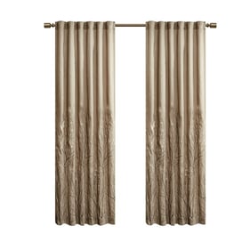 Olliix Madison Park Andora Tan Curtain Panel - 84 x 50