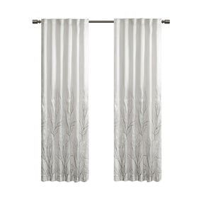 Olliix Madison Park Andora White Curtain Panel - 84 x 50