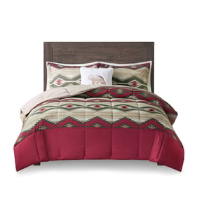 Olliix Woolrich Emmet Creek Red 4pc Queen Alternative Comforter Set