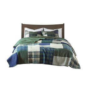 Olliix Woolrich Mill Creek Green King Cal King Oversized Cotton Quilt Set