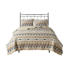 Olliix Woolrich Montana Tan Full Queen 3pc Quilt Mini Set