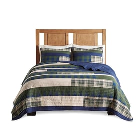 Olliix Woolrich Spruce Hill Green Full Queen 3pc Quilt Mini Set