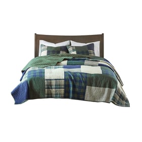 Olliix Woolrich Mill Creek Green Twin Twin XL Oversized Cotton Quilt Set