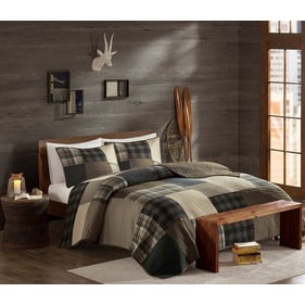 Olliix Woolrich Winter Hills Tan Full Queen Oversized Cotton Quilt Set