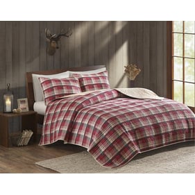 Olliix Woolrich Tasha Red King Cal King Quilt Mini Set