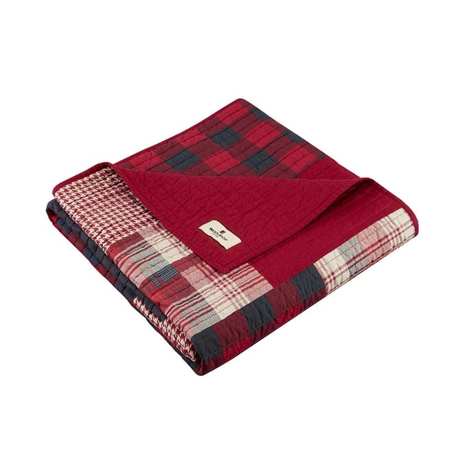 Olliix Woolrich Sunset Red Quilted Throw OLIX-WR50-1785