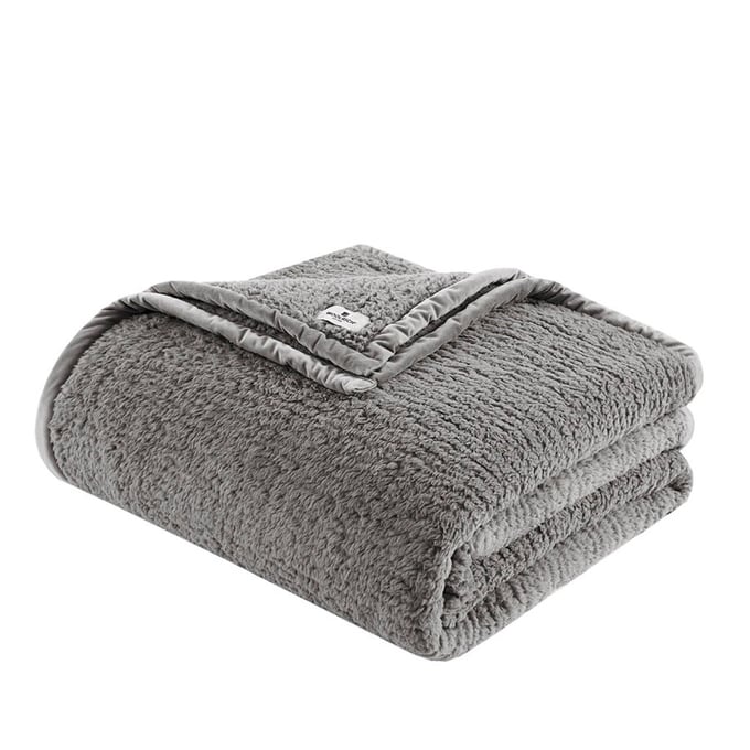 Olliix Woolrich Burlington Grey King Berber Blanket OLIX-WR51-2213