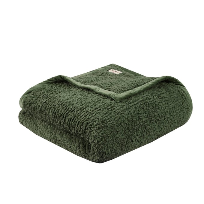 Olliix Woolrich Burlington Green King Berber Blanket The Classy Home