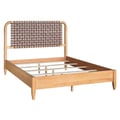 Woven Faux Leather Bed Queen