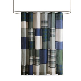 Olliix Woolrich Mill Creek Greenpcd Cotton Shower Curtain