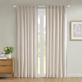 Olliix Madison Park Taylor Natural Single Curtain Panel