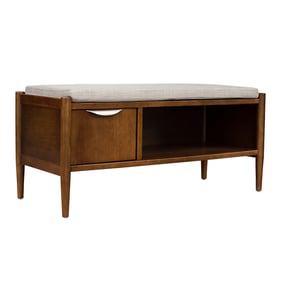 Olliix INK IVY Arcadia Walnut Brown Accent Storage Bench