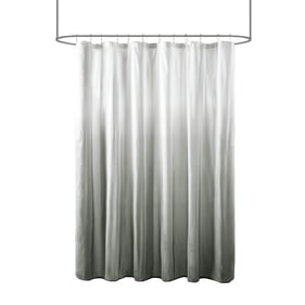 Olliix Madison Park Ara Grey Ombre Printed Seersucker Shower Curtain