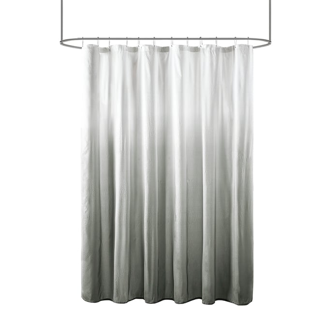 Olliix Madison Park Ara Grey Ombre Printed Seersucker Shower Curtain OLIX-MP70-6595