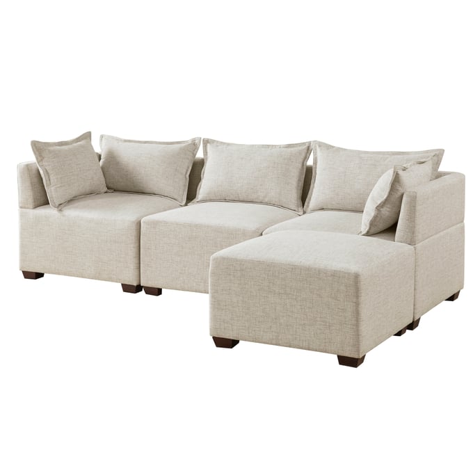 Olliix INK IVY Molly 4pc Modular Sofa with Ottoman OLIX-II90-0559