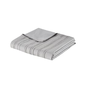 Olliix Intelligent Design Oliver Gray Twin Twin XL Duvet Cover Set with Thr...