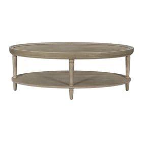 Olliix Martha Stewart Ayanna Reclaimed Greige Oval Coffee Table