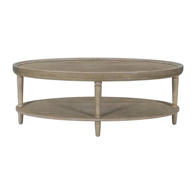 Olliix Martha Stewart Ayanna Reclaimed Greige Oval Coffee Table OLIX-MT120-1200