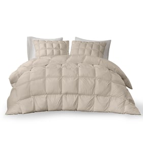 Olliix Madison Park Stay Puffed Tan King Cal King Alternative Comforter