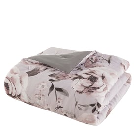 Olliix Madison Park Neko Lilac Full Queen 3pc Floral Comforter Set