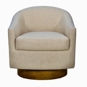 Olliix Madison Park Ashton Natural Upholstered Swivel Chair