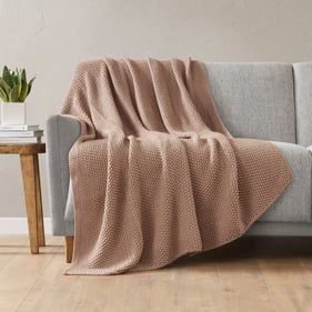 Olliix INK IVY Bree Knit Brown Throw