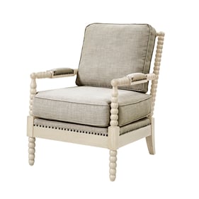 Olliix Madison Park Donohue Light Grey Antique Cream Accent Arm Chair