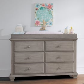 Oxford Baby Kenilworth Stone Wash 6 Drawer Dresser with Changing Topper