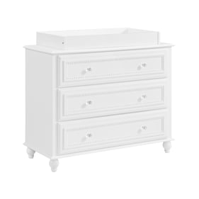 Oxford Baby Briella White 3 Drawer Dresser with Changing Topper