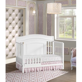 Oxford Baby Briella White 2pc Toddler Bed Set with Dresser Topper