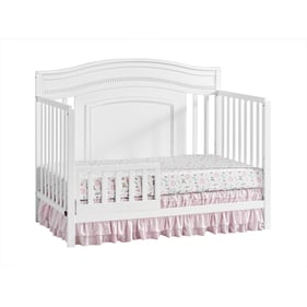 Oxford Baby Briella White Toddler Bed with Guard Rail