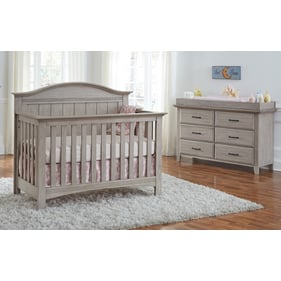 Oxford Soho Baby Chandler Stone Wash 2pc Crib Set with Dresser Topper