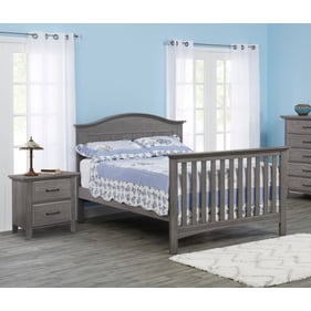 Oxford Soho Baby Chandler Graphite Gray 2pc Kids Bedroom Set with Full Bed