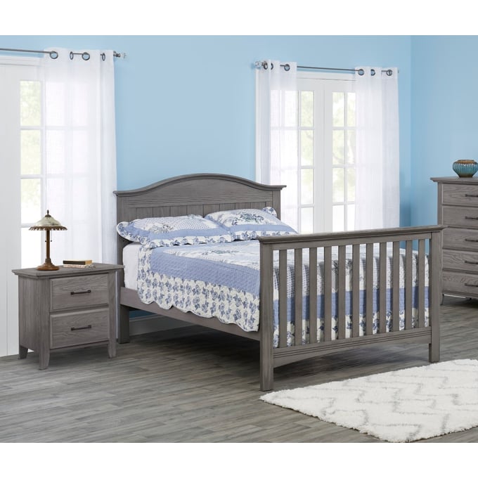 Oxford Soho Baby Chandler Graphite Gray 2pc Kids Bedroom Set with Full Bed OXFD-4401153-KBR-S3