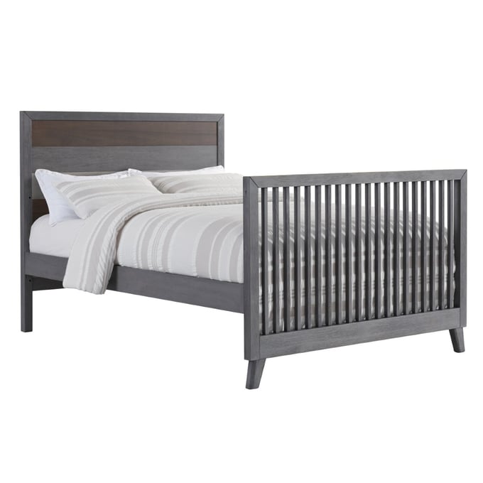 Oxford Soho Baby Cascade Gray Full Convertible Panel Bed OXFD-48011570-F-BED