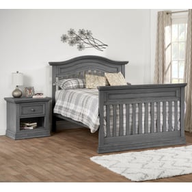 Oxford Baby Glenbrook Graphite Gray 2pc Kids Bedroom Set with Full Bed