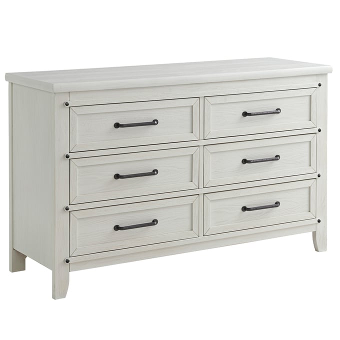 Oxford Soho Baby Ellison Rustic White 6 Drawer Dresser OXFD-49036480