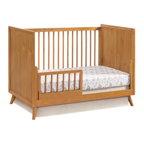 Oxford Baby Dawson Honey Brown Toddler Bed with Guard Rail