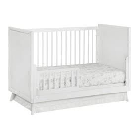 Oxford Baby Dawson White Toddler Bed with Guard Rail