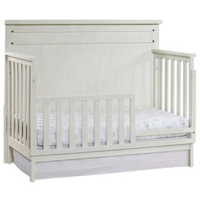 Oxford Soho Baby Ellison Rustic White Toddler Bed with Guard Rail