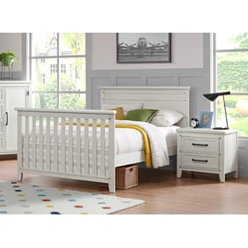 Oxford Soho Baby Ellison Rustic White 2pc Kids Bedroom Set with Full Bed