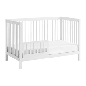 Oxford Soho Baby Essential White Island Bed with Guard Rail