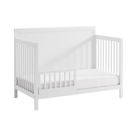 Oxford Soho Baby Essential White Toddler Bed with Guard Rail