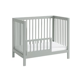 Oxford Soho Baby Essential Grey Mini Bed with Guard Rail