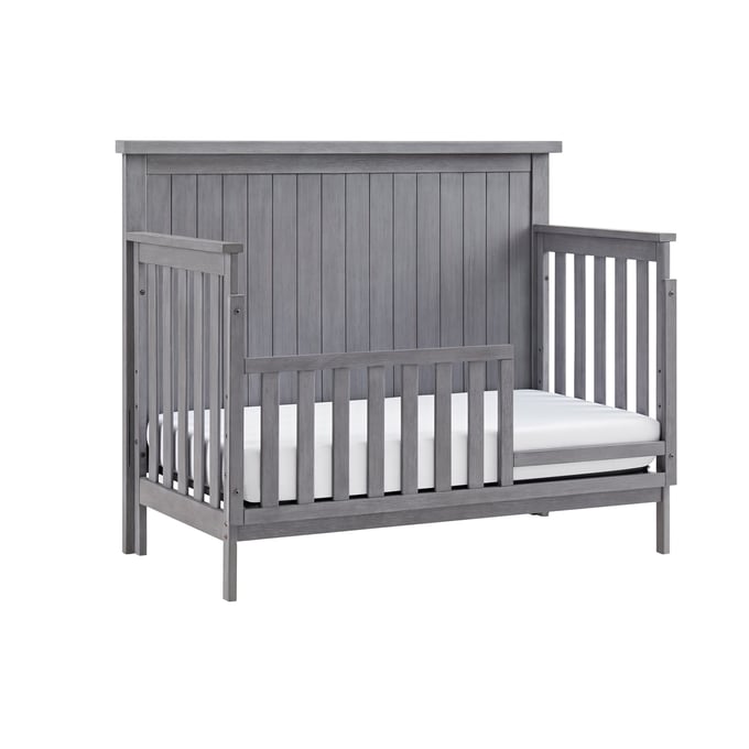 Oxford Soho Baby Everlee Greystone Toddler Bed with Guardrail OXFD-13111510-13195510