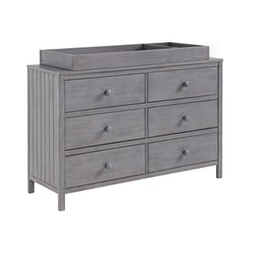 Oxford Soho Baby Everlee Greystone 6 Drawer Dresser with Changing Topper