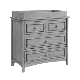 Oxford Baby Farmington Rustic Gray 3 Drawer Dresser with Changing Topper