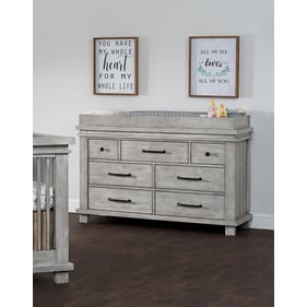 Oxford Soho Baby Hampton Stone Wash 7 Drawer Dresser with Changing Topper