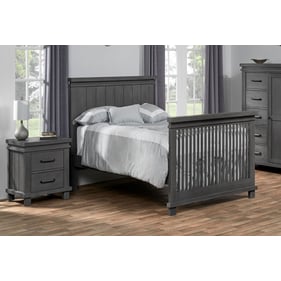 Oxford Soho Baby Hampton Canyon Gray 2pc Kids Bedroom Set with Full Bed